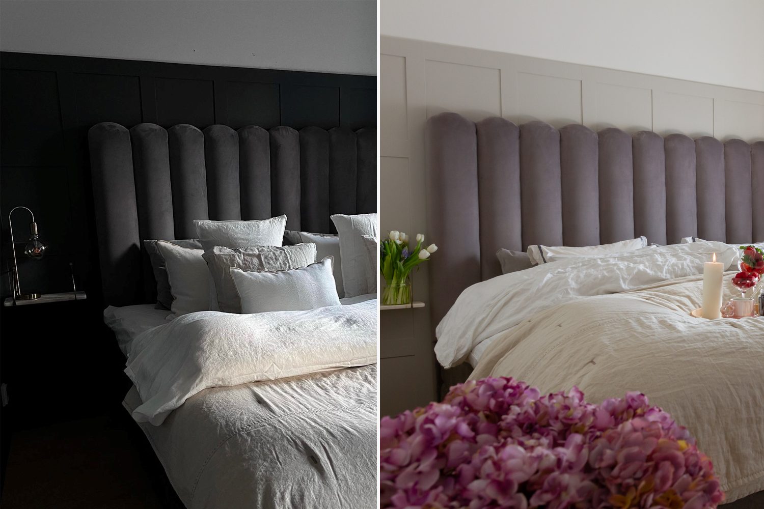 hemma hos @bisse jannike nordström nymålat sovrum. före och efter bilder sovrum 